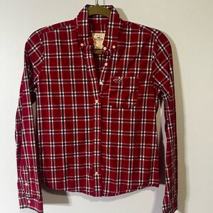 Red Plaid Hollister Shirt